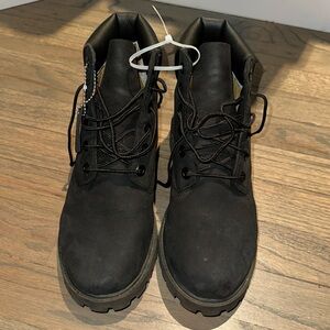 Timberland high top black boots